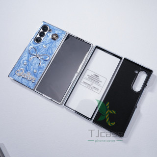 Vỏ keo nhỏ giọt mạ điện ngọc trai Samsung Galaxy Z Fold 7 Z Fold 6 / 5 / 4 / 3 Vỏ hoa hướng dương / nơ 3D Hàn Quốc