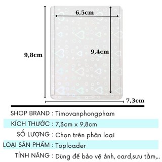 Top Đựng Card Combo 10 Cái Toploader B8 Decor Hologram Lấp Lánh Siêu Xinh Timo VPBL16