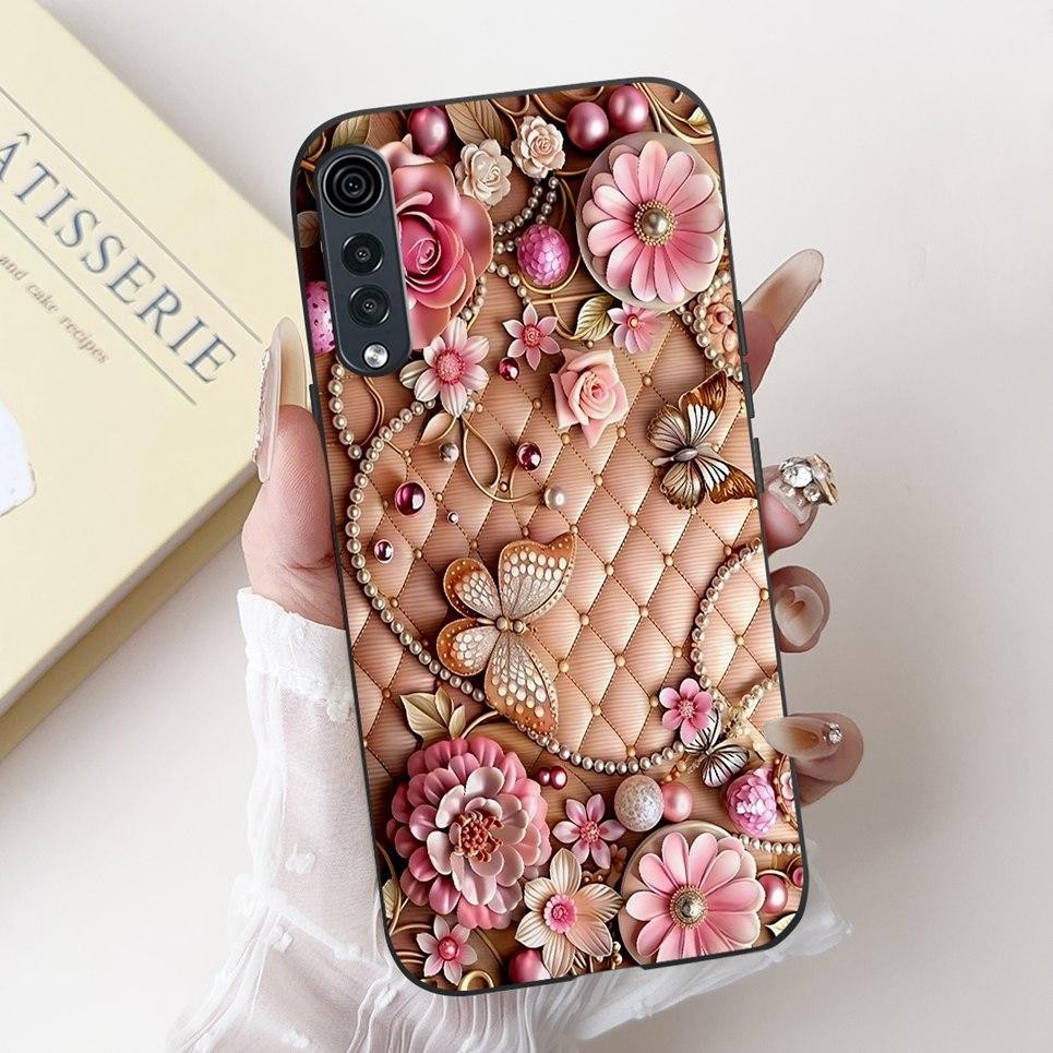 Ốp Điện Thoại Cho LG Velvet 4G 5G UW Silicon Mềm Vỏ Biệt Danh Tranh Chữ Hoa Hồng Ốp Lưng Cho LGVelvet
