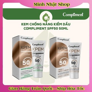 Kem Chống Nắng Compliment Spf 50 UVB + UVA phù hợp da khô, da dầu và da hỗn hợp của Nga