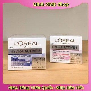 [auth] Kem dưỡng da Loreal Hydra Active 3 24h - Nội địa Đức Đủ Bill [Hot]
