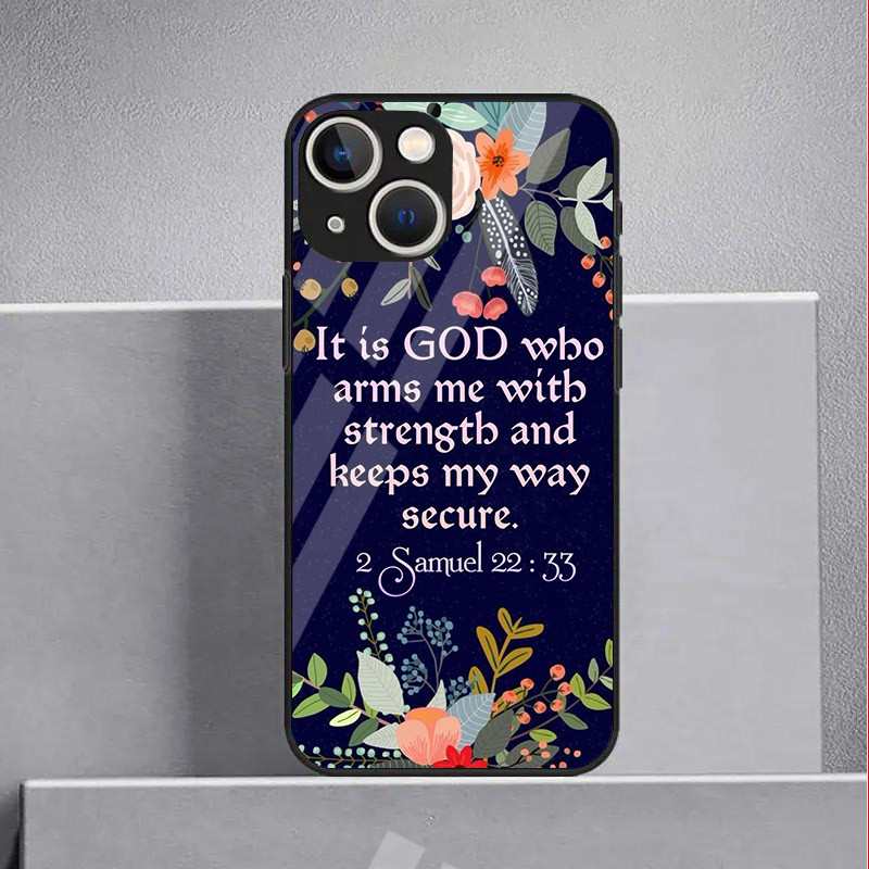 Chúa Giêsu Chúa Kitô Câu Kinh Thánh Thánh Thánh Vịnh 04 Vỏ Điện Thoại Kính Cho IPhone 16 15 14 13 12 11 Pro XR XS Max Plus Mini X XR 8 7 6s SE2 / 3