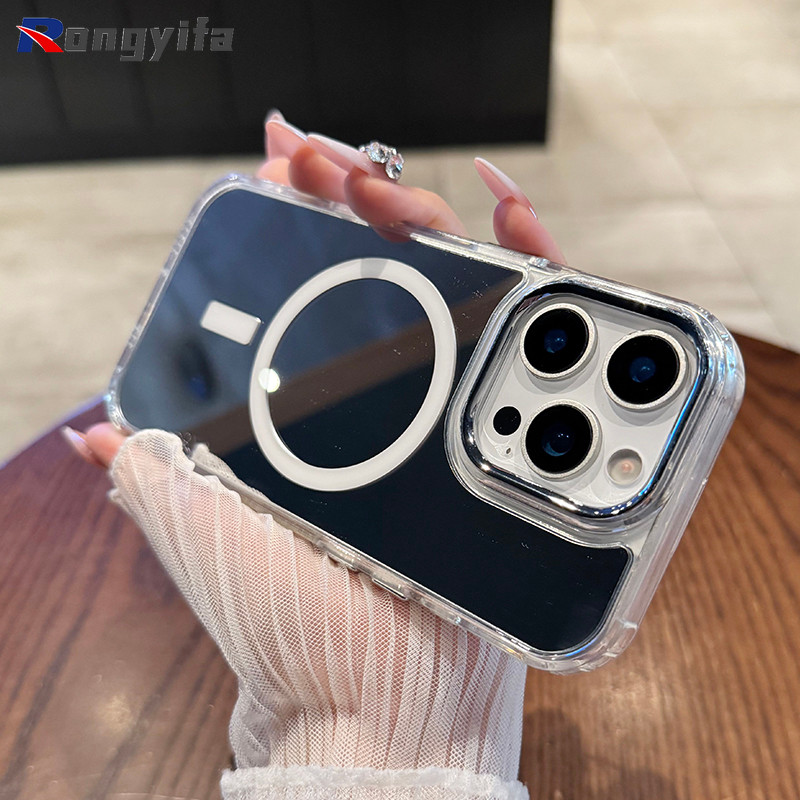 Ốp Từ Gương Cho Xiaomi 15 Ultra 14T Pro 14 13T 12T 12S 13 Ultra 12 Mi 11 11T 10T Pro Lite 12X Civi 4 Pro 3 2 1s Ốp lưng Sang Trọng Sạc Không Dây Ốp Lưng