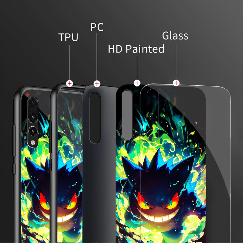 Ốp Điện Thoại pokemon gengar 10 Kính Cho Samsung Galaxy S9 Plus S10 S10e S20 FE S20 Plus S21 S22 S23 S24 Ultra S25