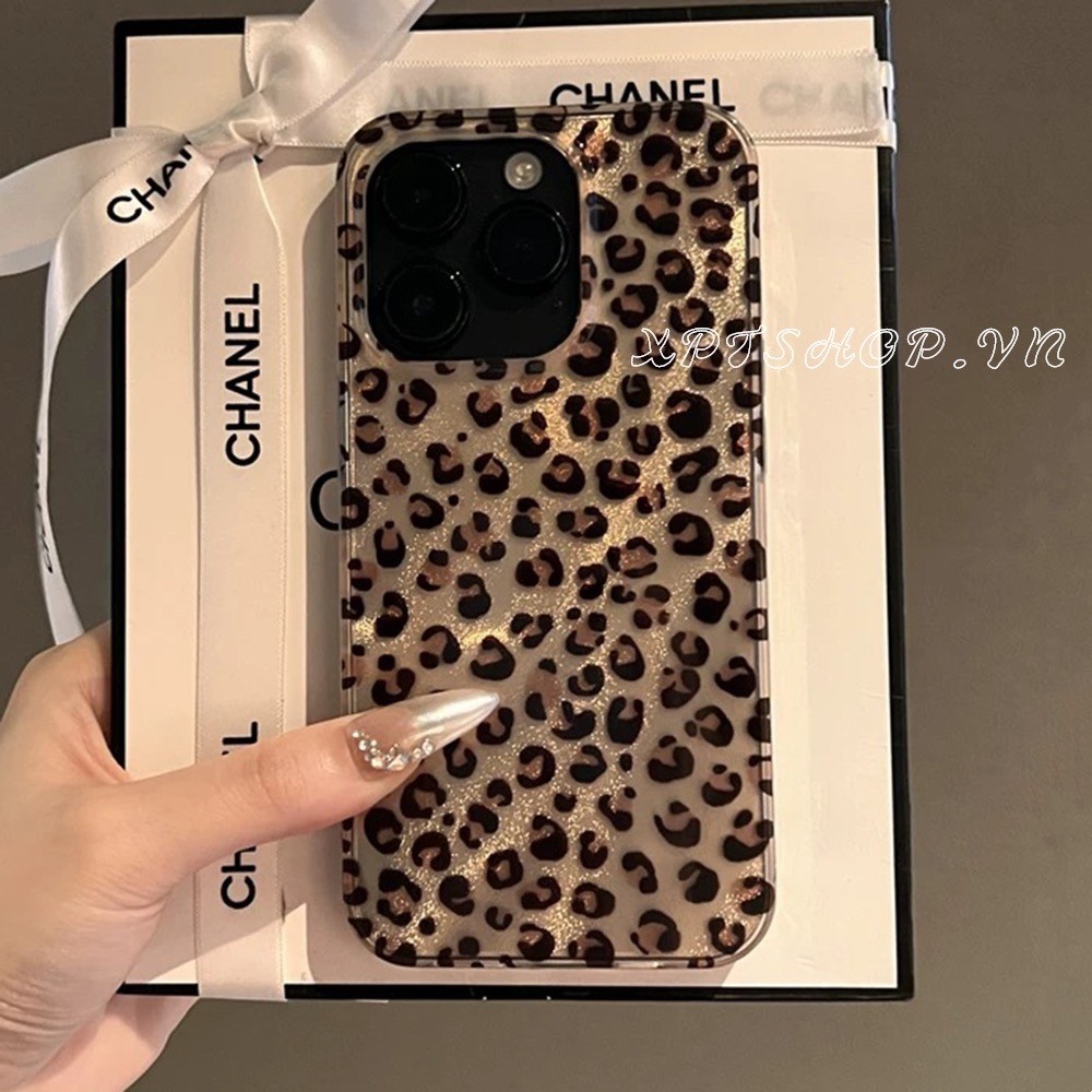 Ốp Điện Thoại Da Báo In Sóng Cho iPhone 17 Pro Max 16 15 14 13 12 11 Vỏ Bảo Vệ Chống Sốc