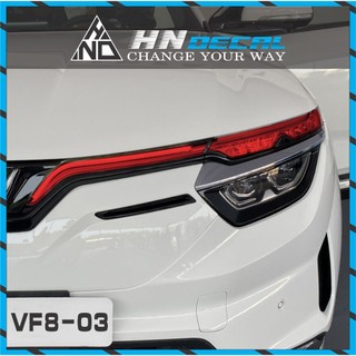 Decal dán đèn xe VINFAST VF8 nhiều màu sắc lựa chọn, chống nước chống bai màu ( 1 cặp )