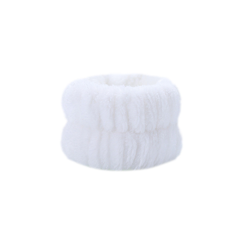 Băng đeo tay rửa mặt màu đồng nhất bằng flannel, băng thể thao, dây buộc tóc, bảo vệ tay rửa tay chống nước