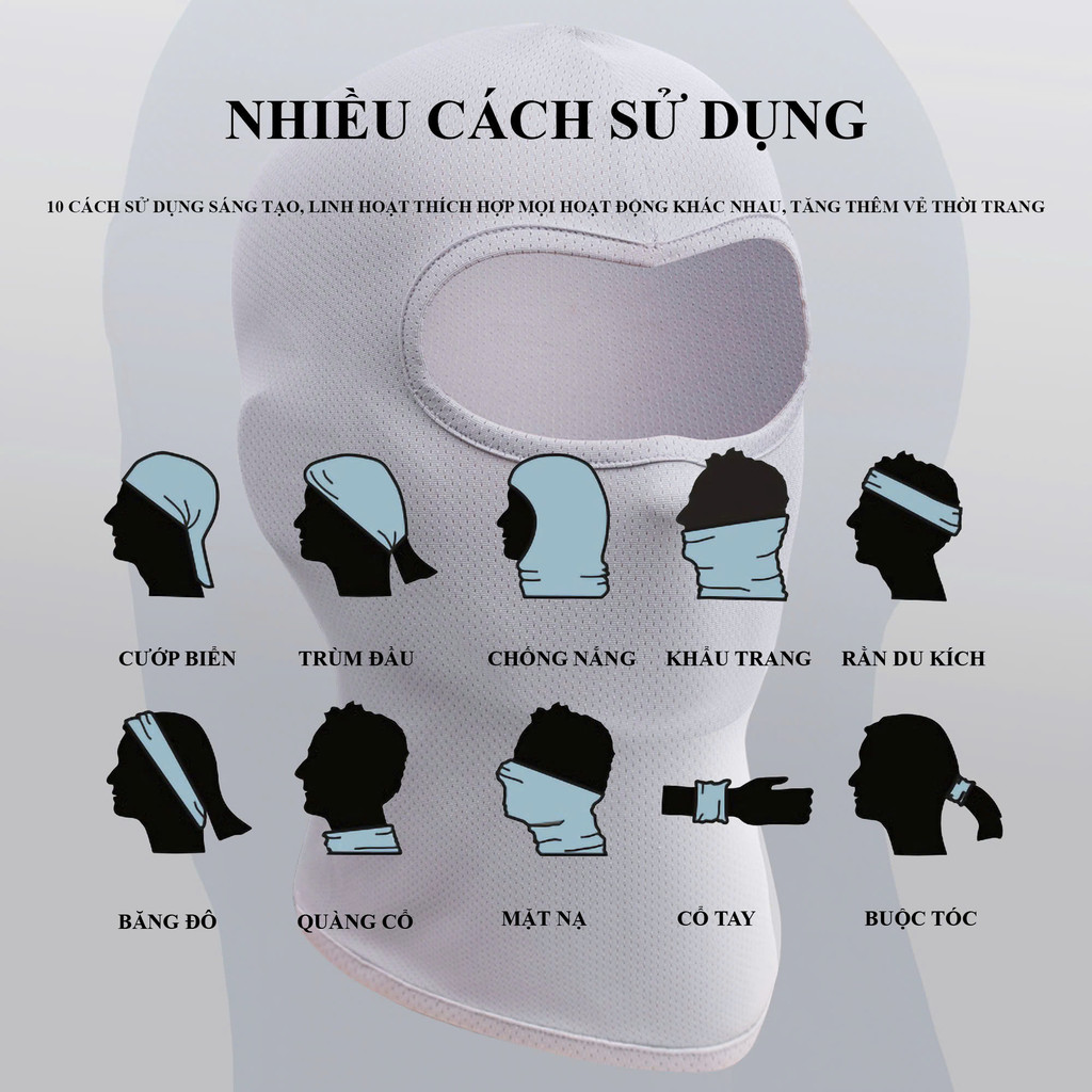 Khăn đội đầu cao cấp Basic men hơn 10 kiểu sử dụng siêu ngầu [ẢNH THẬT]