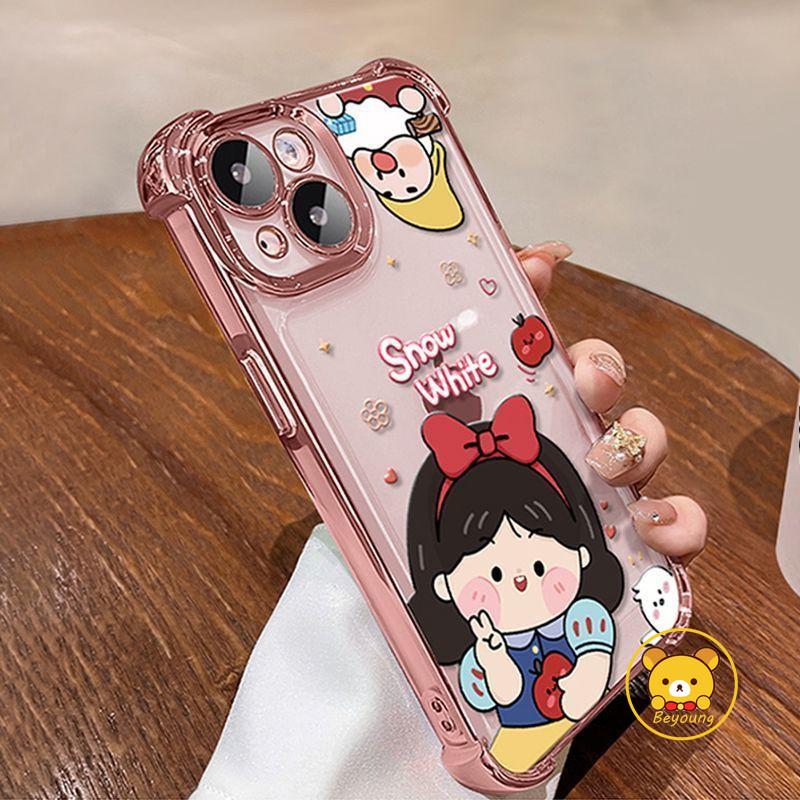 Mạ Túi Khí Ốp lưng Honor 500 400 Magic 8 Pro Lite Smart X9D X70 X70i X5C X5B Plus Vỏ Trong Suốt Hoạt Hình Bạch Tuyết Dễ Thương Alice Trong Suốt Bìa Mềm