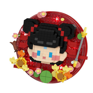 Khối xây dựng Which-Cha Lưới lắp ráp màu đỏ Hộp mù làm bằng tay Tương thích với Lego