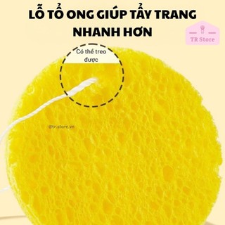 Miếng bọt biển rửa mặt tẩy trang GECOMO - Dùng cho mọi loại da, dễ dàng làm sạch
