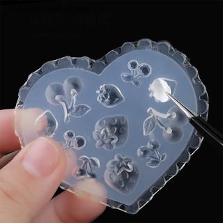 [savemoneyeveryday] Khuôn Silicon Trái Tim 3D Dâu Anh Đào Pentagram Khuôn Làm Móng Tay Nghệ Thuật Trang Trí DIY Thiết Kế Tấm Dập Khuôn Làm Móng Tay [vn]