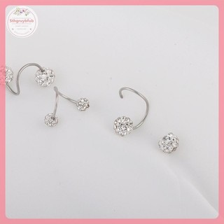 STHB 2 Chiếc Bông Tai Hạt Zircon Tinh Tế Cho Nữ Bé Gái Hợp Thời Trang Tối Giản Thông Qua Vít Phụ Kiện Trang Sức Quà Tặng VN