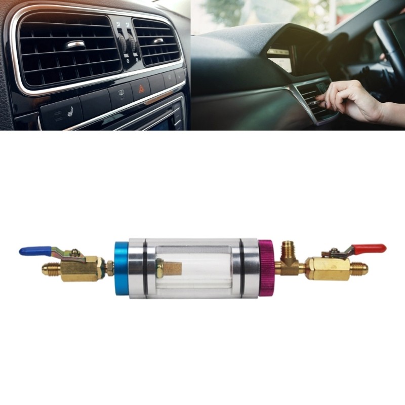Moon Automotive R134 Thiết bị phân tích làm đầy dầu làm mát với đồng hồ đo áp suất Thích hợp cho điều hòa không khí ô tô R