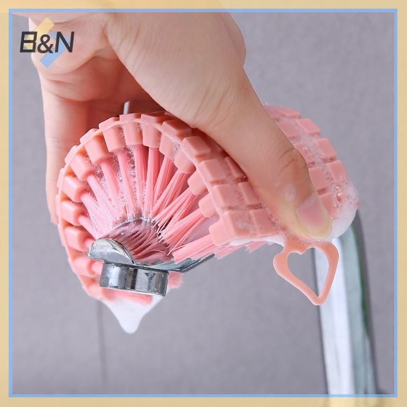 Bàn chải làm sạch linh hoạt đa chức năng B & N Bàn chải làm sạch bếp gia đình Bàn chải làm sạch bồn tắm Máy chà sàn gạch Bàn chải quần áo Dụng cụ gia đình.