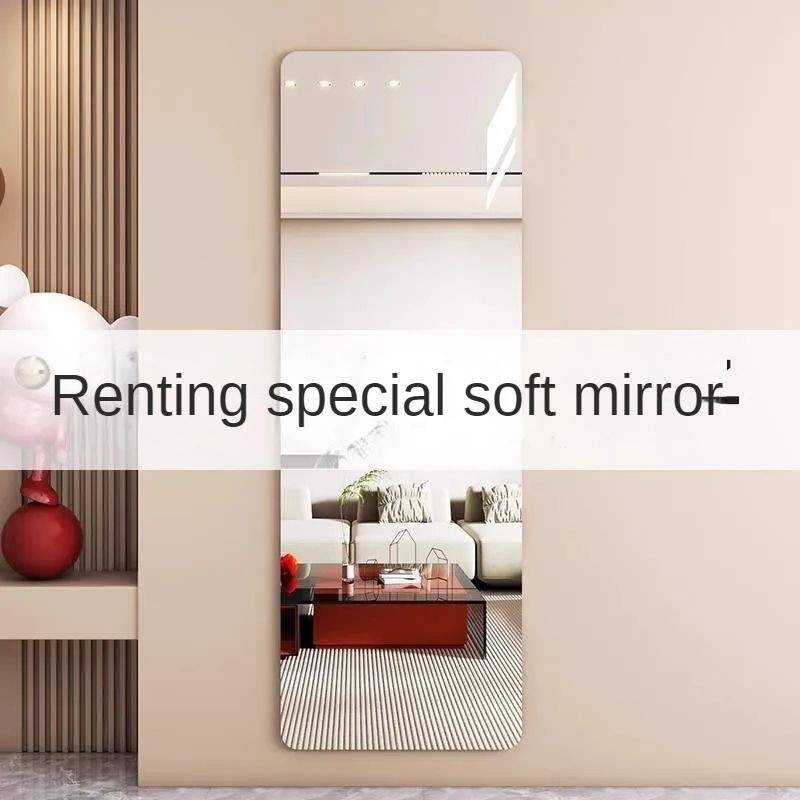 Acrylic Mềm Gương Treo Tường Tự Dính Full-Body Gương Tủ Quần Áo Gương An Toàn Chống Cháy Nổ Nhà Ký Túc Xá