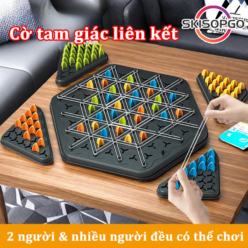 【SKISOPGO】Bộ cờ xếp hình tam giác, Đồ chơi xếp hình logic cho trẻ em, cờ liên xích, xếp hình cho bé