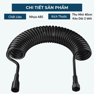 Bộ Vòi Xịt Toilet Tăng Áp Đa Năng, 1 Đầu Vào - 2 Đầu Ra, Ống Mềm 2m, Giá Đỡ Không Đục Lỗ