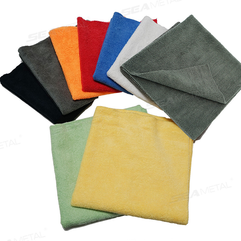 SEAMETAL 40x40cm Khăn Microfiber Edgeless Khăn Giặt Ô Tô Siêu Mềm Siêu Thấm Hút Tự Động Sấy Vải Làm Sạch Rag