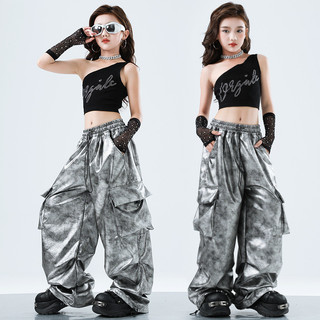 Đồ Nhảy Hiện Đại Hiphop Trẻ Em Set Đồ Dance Jazz Quần Nhảy Crop Top Đồ Nhảy Cho Bé Gái Bộ Tập Nhảy Cho
