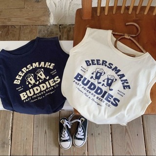 100% Cotton Dễ Thương Trẻ Em Áo Thun Không Tay Bé Trai Bé Gái Áo Vest Top Mùa Hè