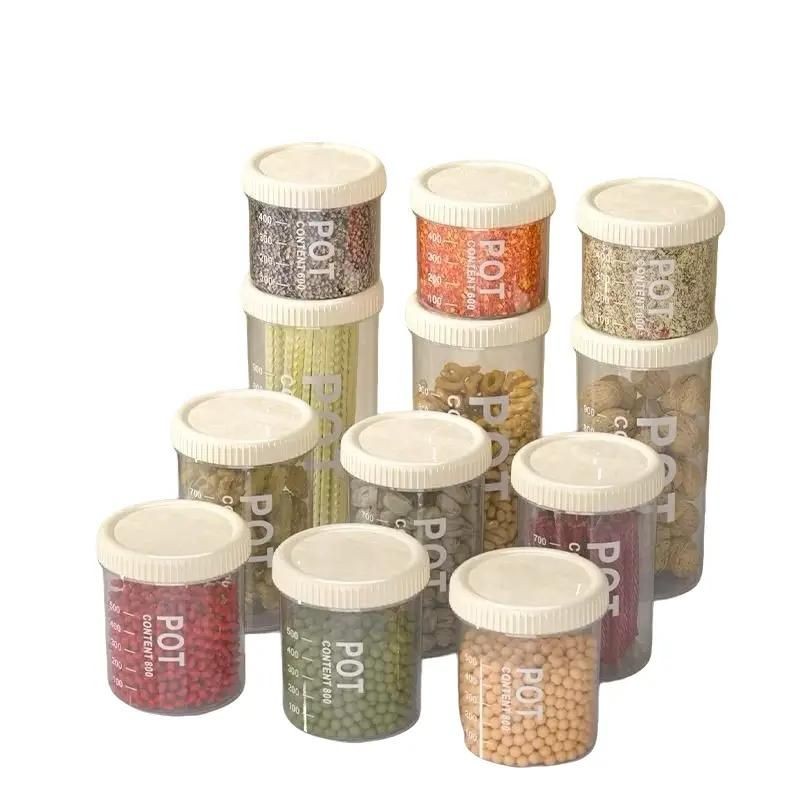 Hộp nhựa POT bảo quản hạt khô ngũ cốc nắp đậy có ron kín đáo 4 dung tích Đựng Gia Vị | BigBuy360 - bigbuy360.vn