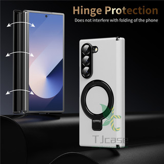 Bản lề da đứng từ tính Vỏ bọc đầy đủ cho Samsung Galaxy Z Fold 7 6 5 4 3 Z Fold SE W25 Phim cường lực phía trước