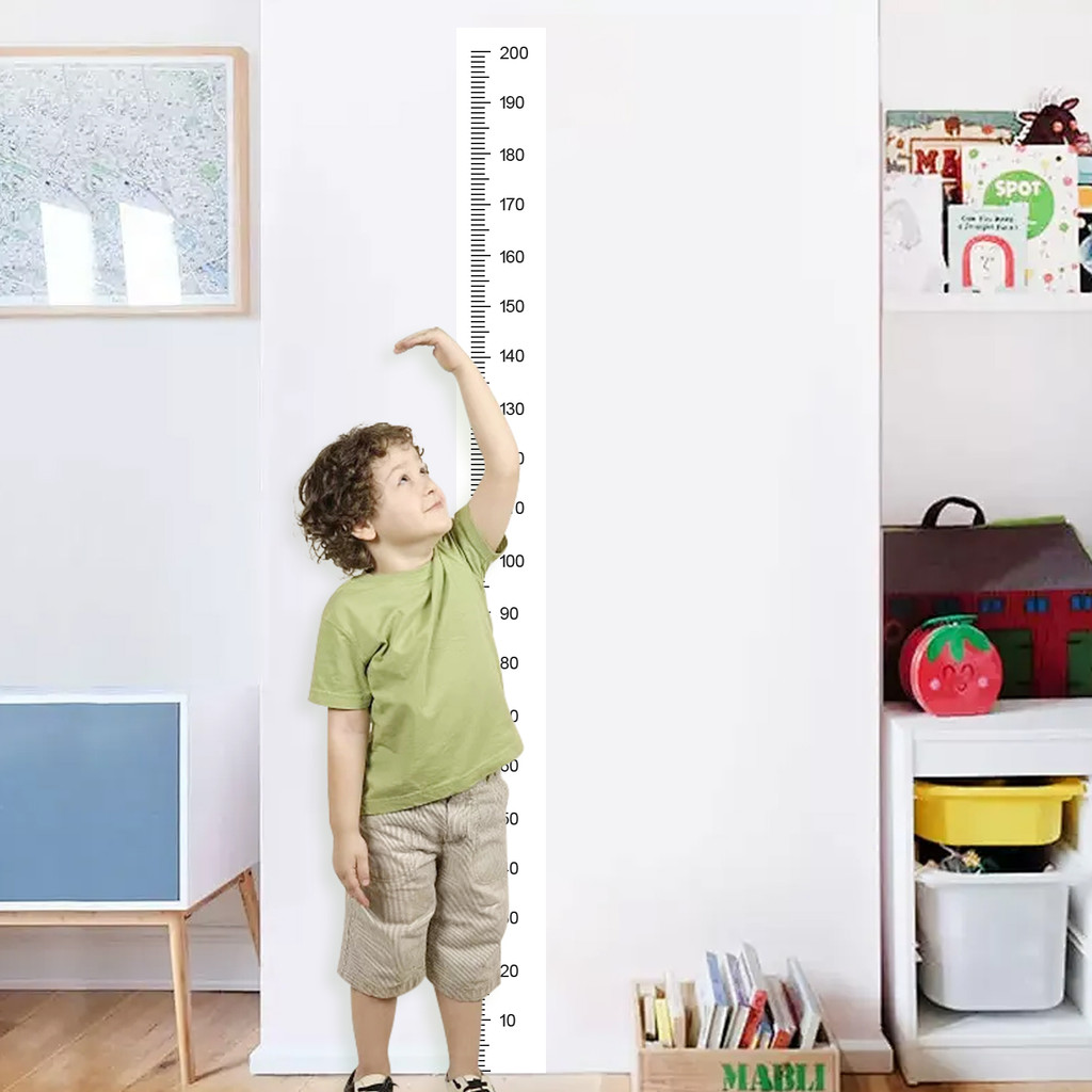 [H & L] Nhãn dán đo chiều cao có thể ghi được 1 / 2 / 3 tờ 2M, Decal dán tường có thể tháo rời không chứa cặn, Biểu đồ tăng trưởng chống nước cho trẻ em và người lớn, Tùy chọn phong cách mờ / trong suốt