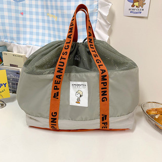 Túi mua sắm di động Snoopy Dung tích lớn Cắm trại Du lịch Túi hành lý có thể gập lại Túi đeo vai đa chức năng nhẹ