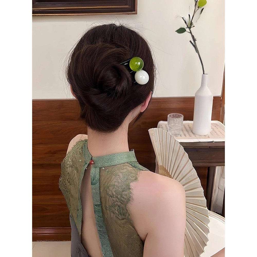 Phụ kiện tóc ba răng ngọc trai đơn giản cổ điển