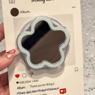 Ins Pink Flower Mirror Giá đỡ từ tính Thích hợp cho điện thoại di động MagSafe Hấp phụ mạnh Máy tính để bàn Giá đỡ lười biếng