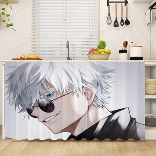 Jujutsu Kaisen Gojo Satoru Rèm tủ Polyester in một mặt, Họa tiết nhân vật Anime, Làm đẹp không gian nội thất (không cần thanh)