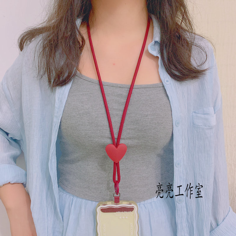 Phụ Kiện Điện Thoại Di Động Sáng Tạo Thời Trang Encore Rượu Vang Đỏ Tình Yêu Điện Thoại Di Động Dây Chống Sốc Dây Đeo Cổ Tay Treo Dây Đeo ccd Camera Treo Dây Xích