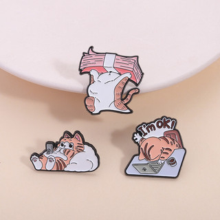 Hoạt Hình Ngộ Nghĩnh Mèo Men Trâm Cá Tính Sáng Tạo Kiếm Tiền Làm Việc Với Động Vật Ba Lô Phụ Kiện Quà Tặng Cho Bạn Bè