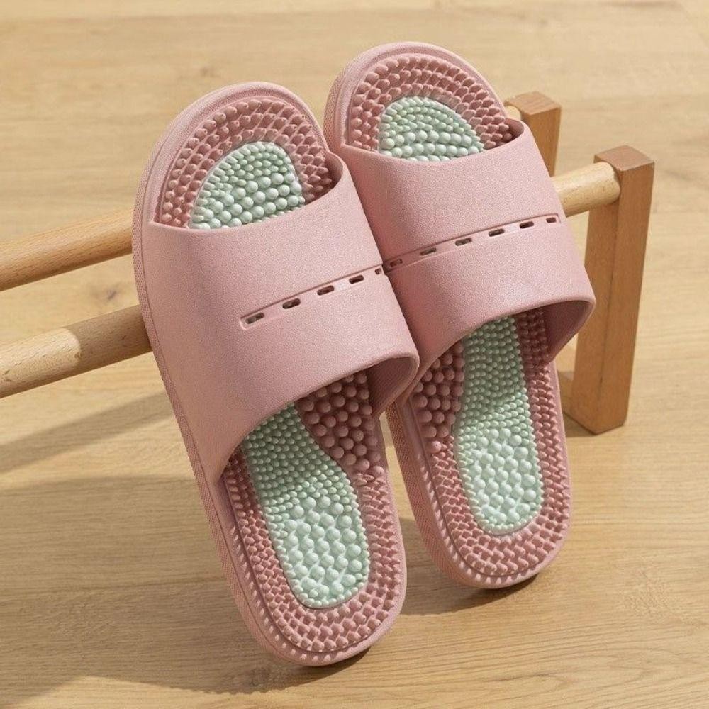 Dép phòng tắm FEDAOG, Dép Massage màu trơn chống trượt, Dép bấm huyệt chân PVC thoải mái dành cho nam giới