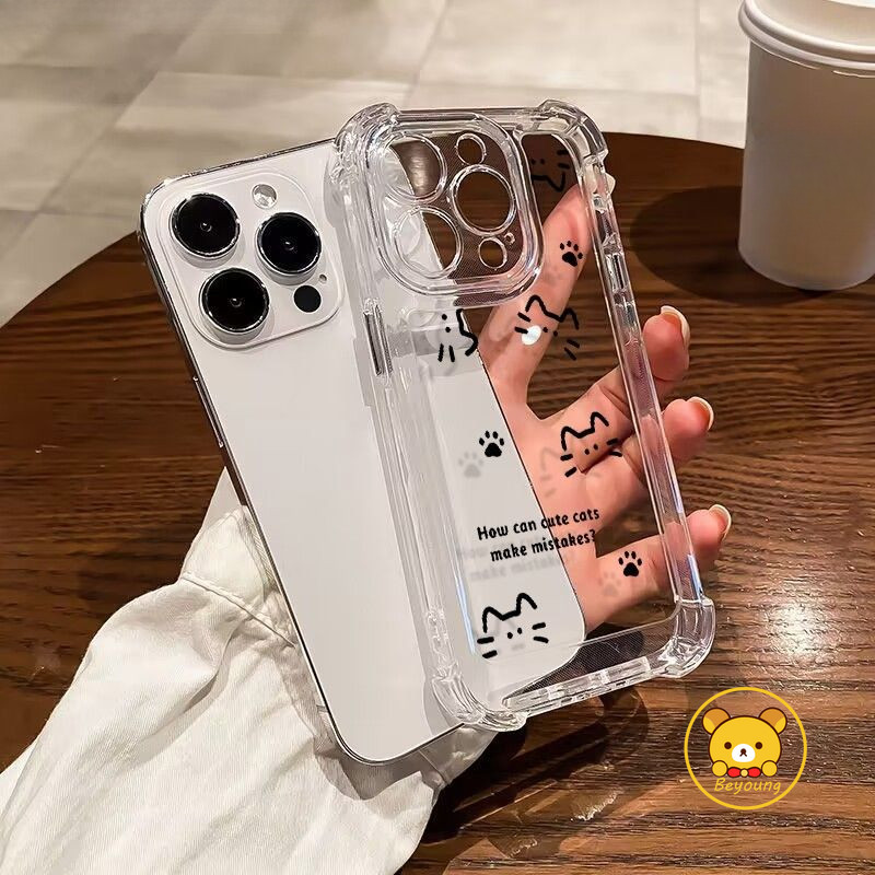 Ốp Điện Thoại Túi Khí Mèo Dễ Thương Cho Honor X10 X9C Smart X9B X9A X9 X8 X7 X7C X7B X5B Plus Magic 7 6 5 4 3 Pro Lite 5G 4G Vỏ Hoạt Hình Paw Clear Chống Sốc Ốp Lưng Mềm