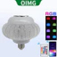 Bóng đèn lồng âm nhạc Bluetooth OIGM RGB, Điều chỉnh độ sáng điều khiển từ xa, Đèn xung quanh sân khấu KTV đầy màu sắc, Bóng đèn Bluetooth âm nhạc RGB, 15W, 85-265V,