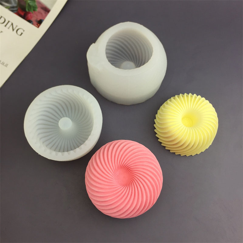 Xoắn Ốc Apple Lưới Họa Tiết Váy Donut Hình Khuôn Silicon Pudding Cup Mousse Bánh Khuôn 3D Bánh Ngọt Món Tráng Miệng Chocolate Nướng Khuôn