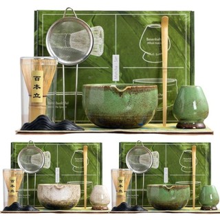 [Giao hàng từ Việt Nam] Bộ trà Matcha 7 món NOOKSTORY, Máy đánh trứng Matcha truyền thống Nhật Bản bằng gốm tre, Bàn chải khuấy có thể tái sử dụng Dụng cụ làm trà
