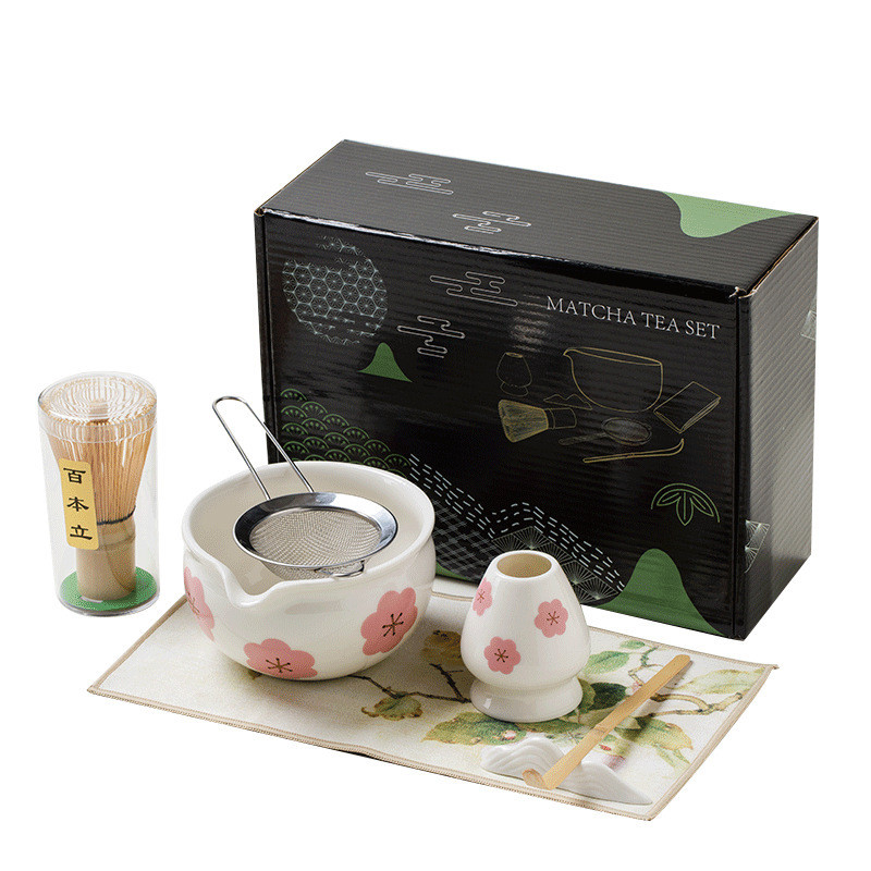4 / 5 / 7 Bộ Máy Xay Sinh Tố Matcha Nhật Bản Với Máy Đánh Tre Matcha Bàn Chải Muỗng Cà Phê Lò Cho Cửa Hàng Đồ Uống DIY Dụng Cụ Làm Trà