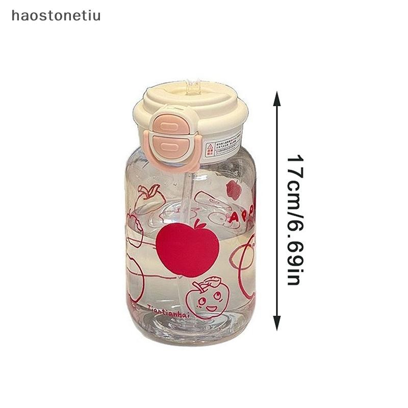HA Bình Nước Dễ Thương Có Ống Hút Nhựa Di Động Nắp Lên Cốc Nước Trẻ Em Chống Rò Rỉ Bình Nước Dễ Thương Uống n
