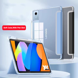 Transprent Khe Cắm Bút Chống Rơi Dành Cho Lenovo Tab Idea 11 2025 Xiaoxin Pad 11 2025 Ý Tưởng 11 TB336ZU TB336FU TB335FC Xiaoxin Pad 11 2024 TB331FC M11 K11 B11 Bao Da Bảo Vệ