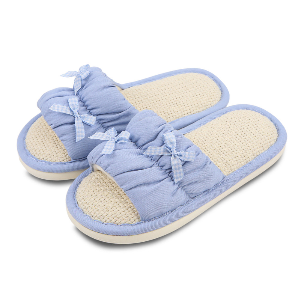 XIXITIAO Dép Vải Lanh Cotton Nữ Xuân Hè Thời Trang Nhật Bản Giày Sàn Phòng Ngủ Thoáng Khí