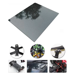 Niki Chuyên Nghiệp Cấp 75x125mm Sợi Carbon Bảng Bóng Hoàn Thiện 3K Twill Dệt Cho Máy Móc Linh Kiện Máy Bay Trực Thăng