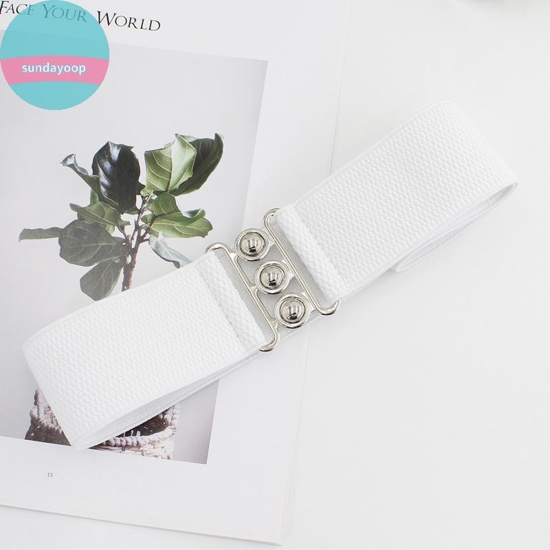 Sund Dây Co Giãn Rộng 5cm Thắt Lưng Co Giãn Eo Rộng Vintage Co Giãn Cinch Có Khóa Thắt Lưng Dây Thắt Lưng Cho Nữ VN