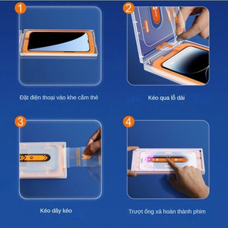 Kính cường lực tự dính chống bụi chống vân tay dán nhanh - dành cho iPhone 11 12 13 14 15 16 17 XR XS XSMAX 17air