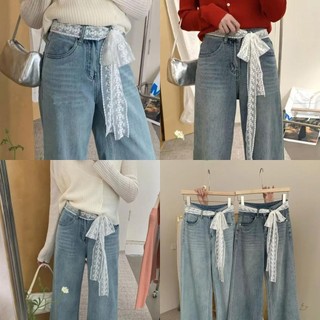 Thắt lưng nơ ren ASDFGER, dây thắt lưng mỏng Cottagecore, phong cách INS dài Y2K Hàn Quốc dành cho nữ