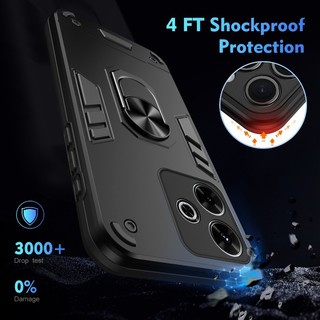 Ốp điện thoại Chống Sốc Giáp Quân Sự Cho Redmi 13 13C 12 12C K50 Gaming A1 A2 Plus 10C 10 Prime K60 Pro K70E K60 Ultra Turbo 4 3 Note12Turbo Vỏ Bảo Vệ Vòng Đứng Ốp điện thoại