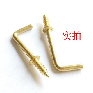 Ưu đãi đặc biệt móc khung tranh hình chữ L góc vuông mạ đồng, cuộn rèm, vít gỗ tự khai thác, đóng gói Y3CT