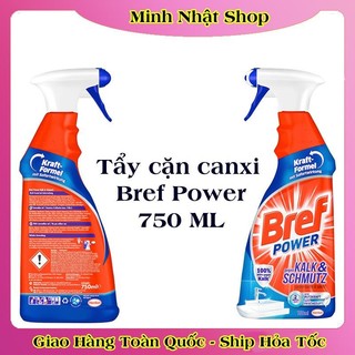 [Mẫu mới nhất] Chai Xịt Tẩy Cặn Canxi Inox Bref Power Dung Tích 750ml Vệ Sinh Vòi Sen, Vách Kính -Hàng Nội Địa Đức